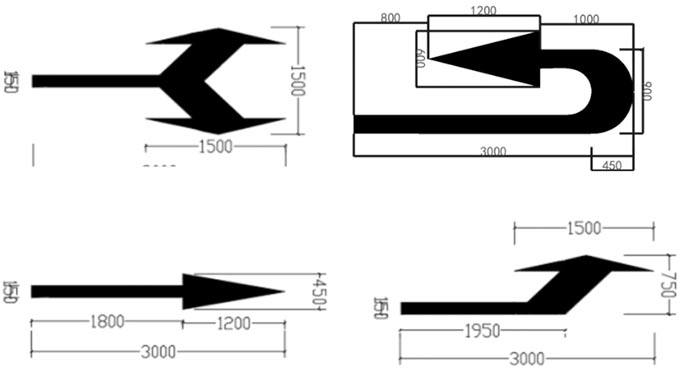 哈爾濱地面箭頭劃線 反光熱熔標線