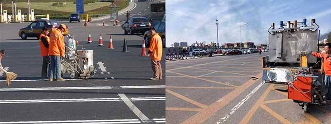 哈爾濱熱熔劃線 小區劃線 停車位劃線