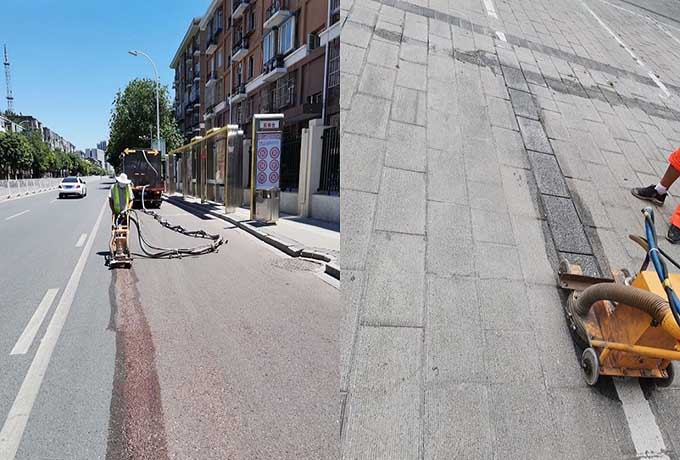 哈爾濱清除馬路舊標線