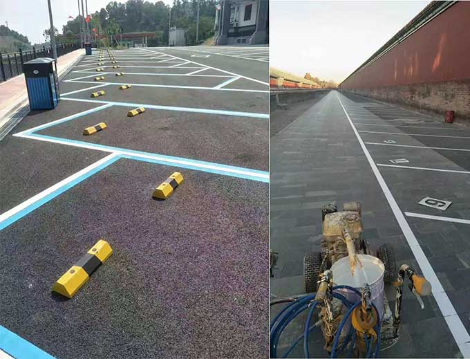 哈爾濱停車場劃線 熱熔劃線