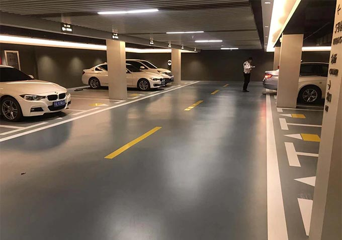 哈爾濱市政道路地下停車場車位劃線施工