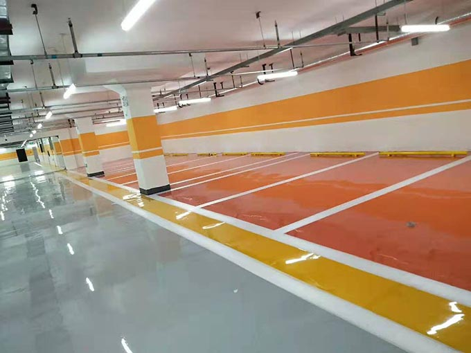 哈爾濱商場地下冷漆劃線 停車場劃線